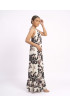 Hand Painted Rayon Halter Dress Hand Painted Rayon Halter Dress